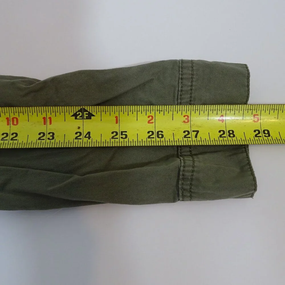 Seventeen Green Utility Jacket Juniors Size XL Cinch Waist Military Y2K Grunge
